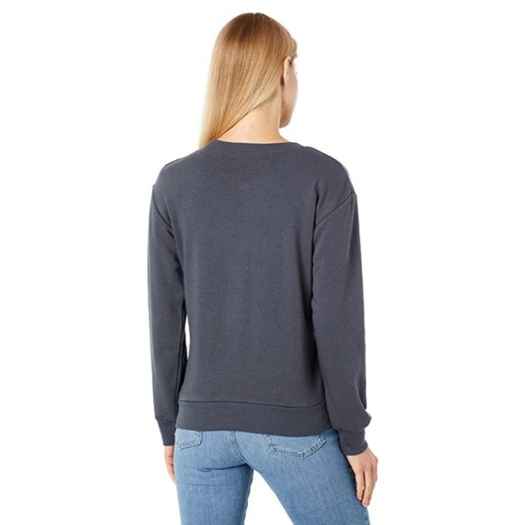 ALTERNATIVE Eco-Washed Terry Throwback Pullover, Dark Grey - Small - NWT - Picture 2 of 2